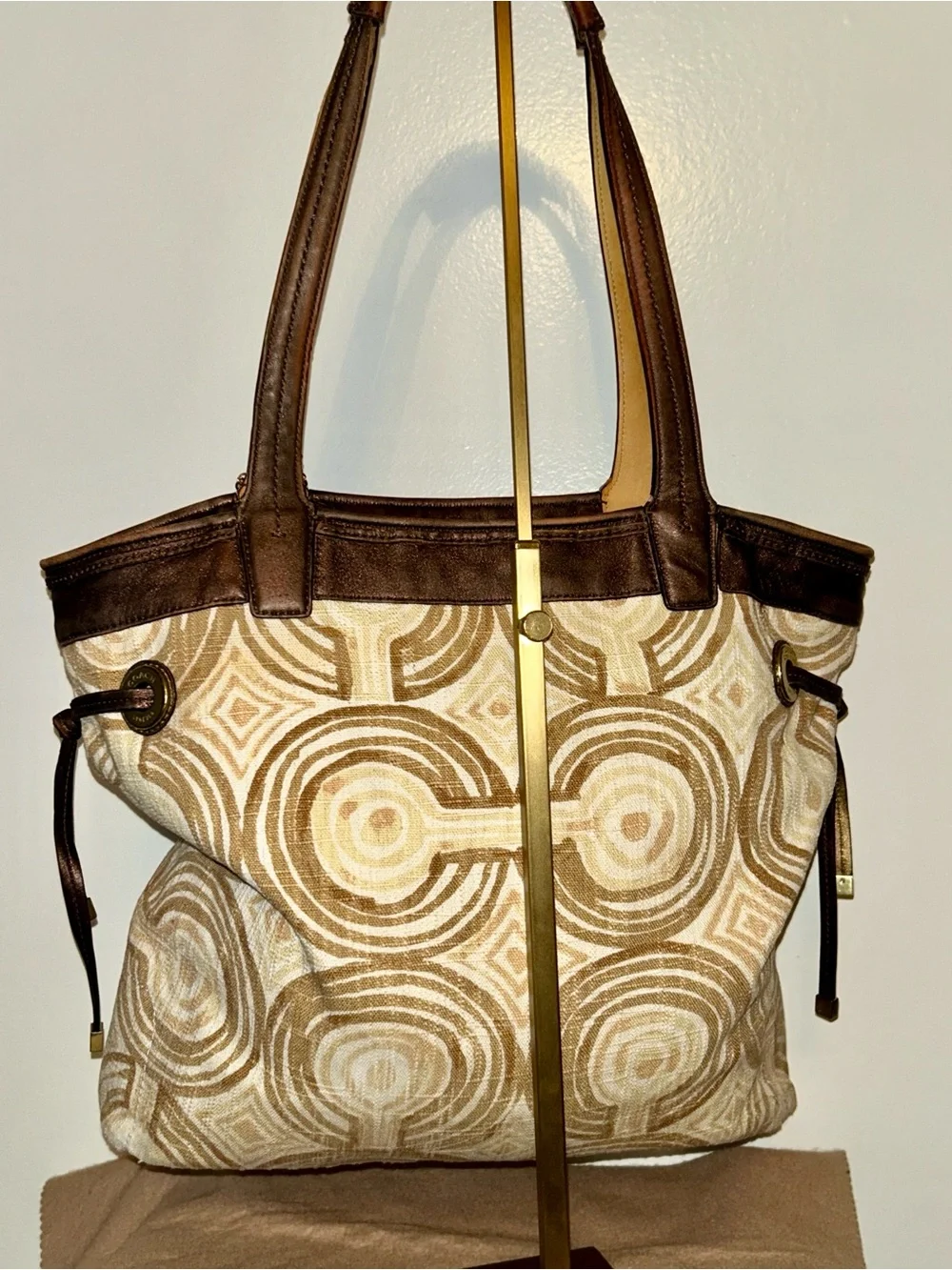 Coach Audrey Op Art Swirl Leigh Slim Tote . Vintage Y2K